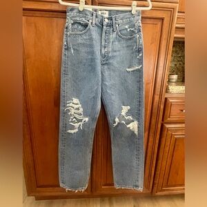 Agolde Relaxed Fit Distressed Denim Jeans